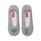 Női szürke balerina mamusz masnival, puha talppal All you need is Love and Wifi 37-38