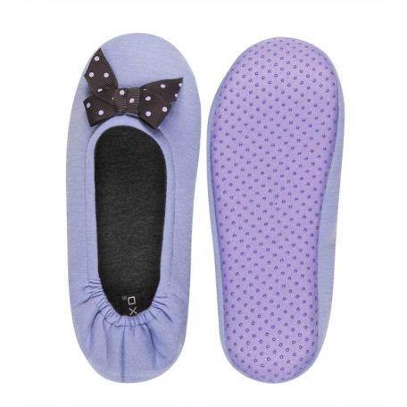 Lila női mamusz puha talppal, masnival 35-36
