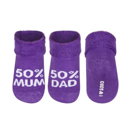 SOXO 50% MUM - 50% DAD lila baba zokni 16-17-18
