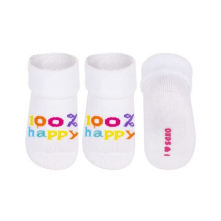 SOXO 100% HAPPY fehér baba zokni 16-18